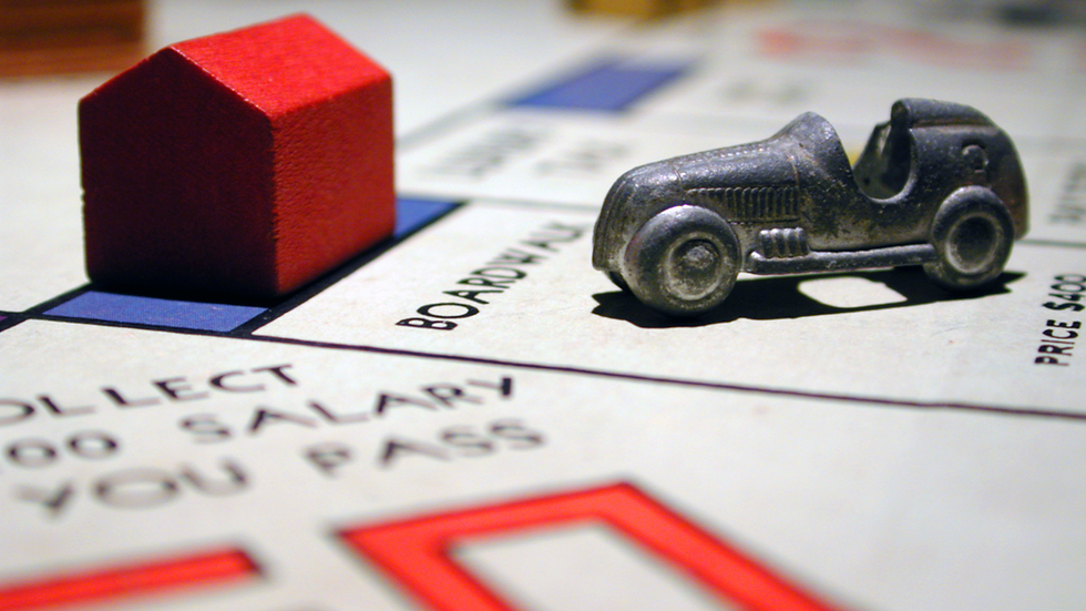 An image from the board game monopoly to remind the user of buying and selling businesses