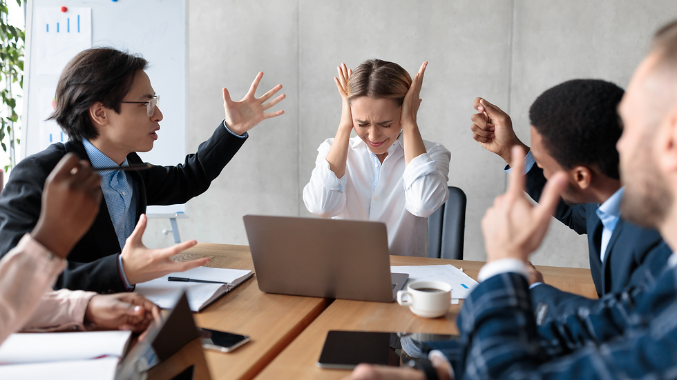 Group of people arguing